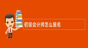 初级会计师怎么报名