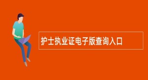 护士执业证电子版查询入口