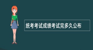 统考考试成绩考试完多久公布